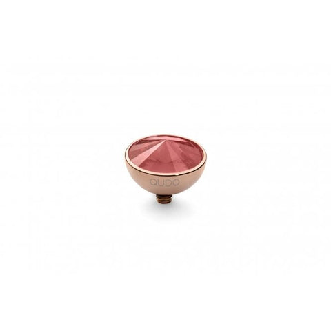 Rose Gold 11.5mm Bottone Ring Top Red Magma - Tricia's Gems
