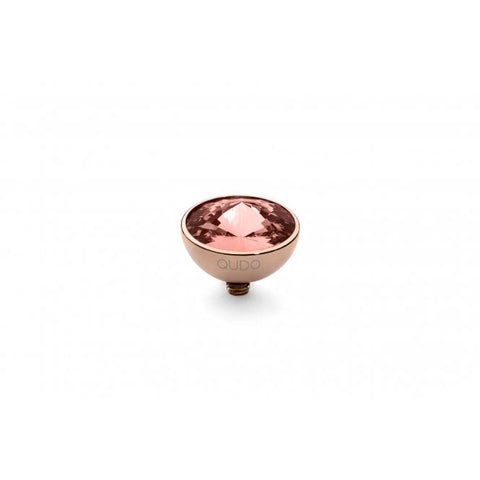 Rose Gold 11.5mm Bottone Ring Top Rose Peach - Tricia's Gems