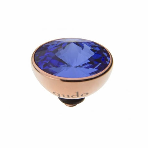 Rose Gold 11.5mm Bottone Ring Top Sapphire - Tricia's Gems