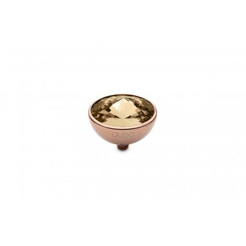 Rose Gold 13mm Bottone Ring Top Light Colorado Topaz - Tricia's Gems