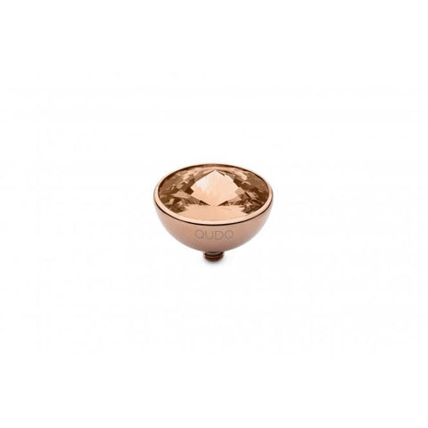 Rose Gold 13mm Bottone Ring Top Light Peach - Tricia's Gems