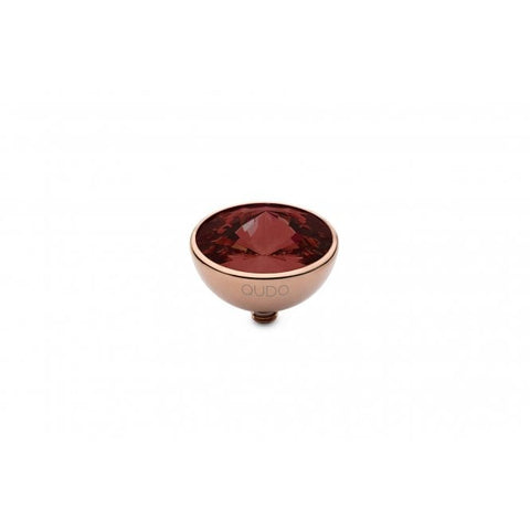 Rose Gold 13mm Bottone Ring Top Siam - Tricia's Gems