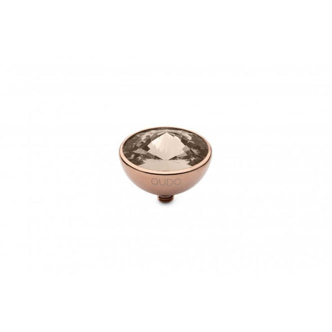 Rose Gold 13mm Bottone Ring Top Silk - Tricia's Gems