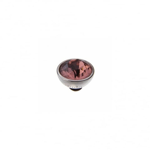 Silver 10mm Bottone Ring Top Blush Rose - Tricia's Gems