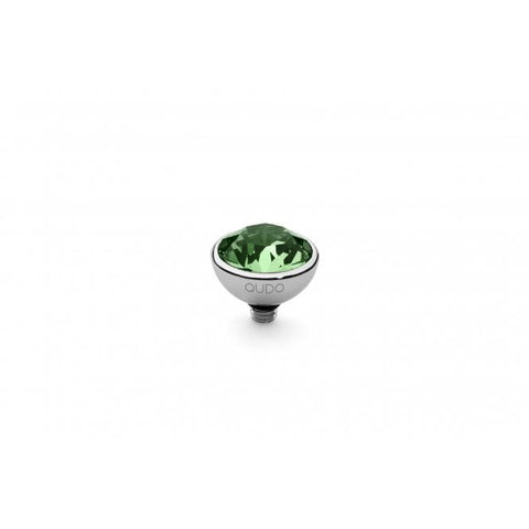 Silver 10mm Bottone Ring Top Erinite - Tricia's Gems