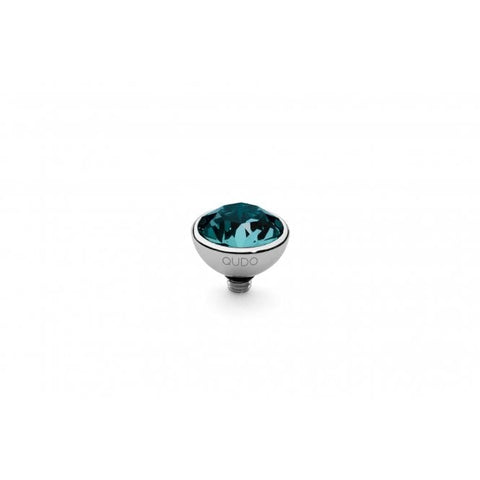Silver 10mm Bottone Ring Top Indicolite - Tricia's Gems