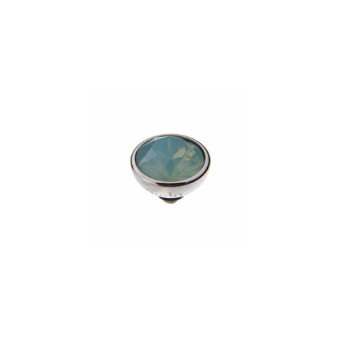 Silver 10mm Bottone Ring Top Pacific Opal - Tricia's Gems