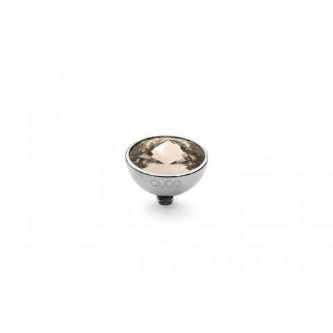 Silver 11.5mm Bottone Ring Top Aurora Boreale - Tricia's Gems