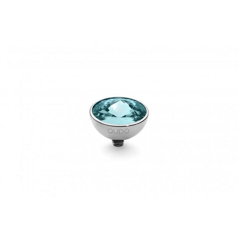 Silver 11.5mm Bottone Ring Top Light Turquoise - Tricia's Gems