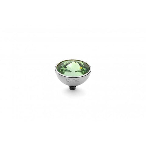 Silver 11.5mm Bottone Ring Top Peridot - Tricia's Gems