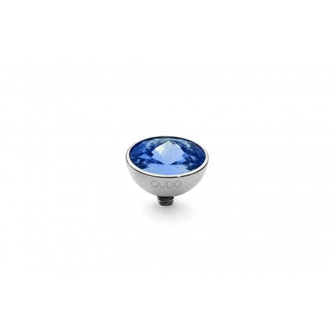 Silver 11.5mm Bottone Ring Top Sapphire - Tricia's Gems