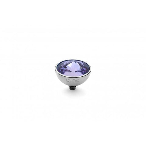 Silver 11.5mm Bottone Ring Top Tanzanite - Tricia's Gems
