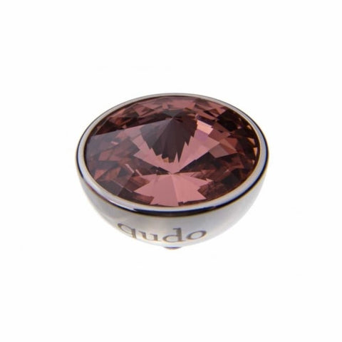 Silver 13mm Bottone Ring Top Blush Rose - Tricia's Gems