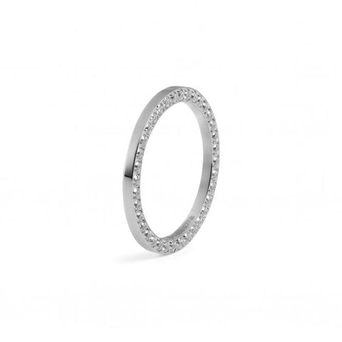 RI SIENA (S/P) Crystal Spacer Stainless Steel Ring - Tricia's Gems