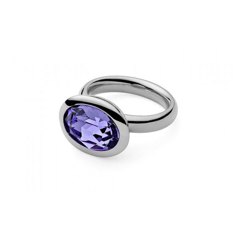 Tivola Small Stainless Steel Ring Tanzanite Crystal - Tricia's Gems