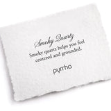 Smoky Quartz Faceted Stone Talisman Ring | Pyrrha - Tricia's Gems