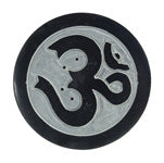 SOAPSTONE ROUND INCENSE HOLDERS - OM - Tricia's Gems