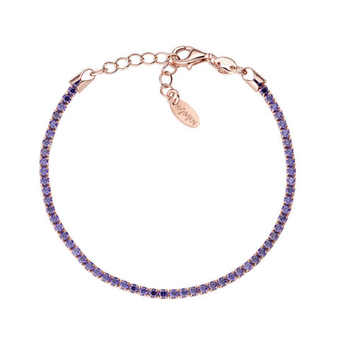 Tennis Bracelet Rosè Purple Zircons - Tricia's Gems