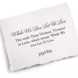 While We Live Let Us Live Poesy Ring | Pyrrha - Tricia's Gems