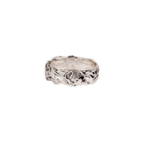 Wide Texture Band Silver Ring | Pyrrha - Tricia's Gems